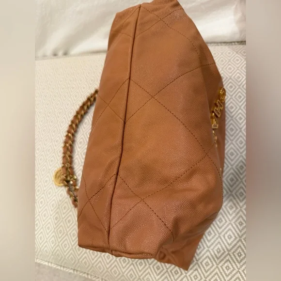 Chanel Soft Quilted Leather Tote – Camel with Gold Hardware - Picture 3 of 13